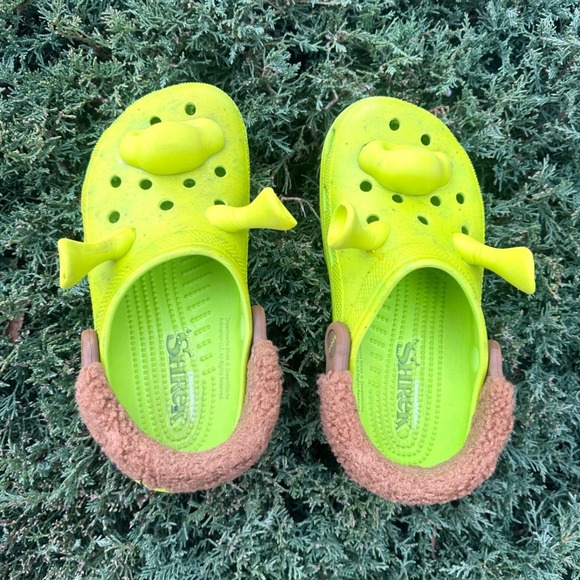 Crocs Classic Dreamworks Shrek Clogs Big Kids Size J4 Slime Green Shoes - Picture 4 of 12